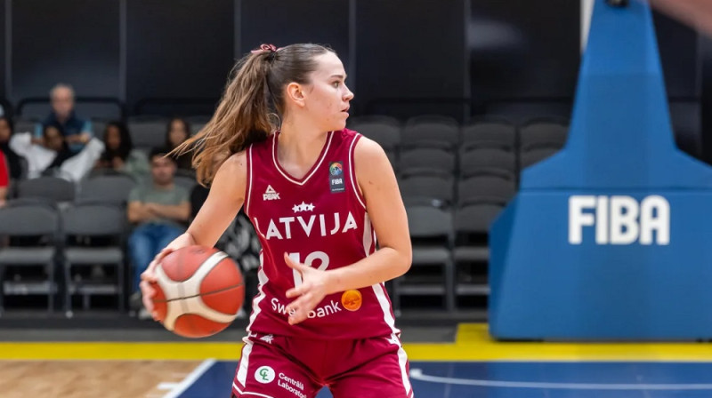 Latvijas U18 kapteine Marta Ploriņa 2026. gada 5. augustā. Foto: FIBA