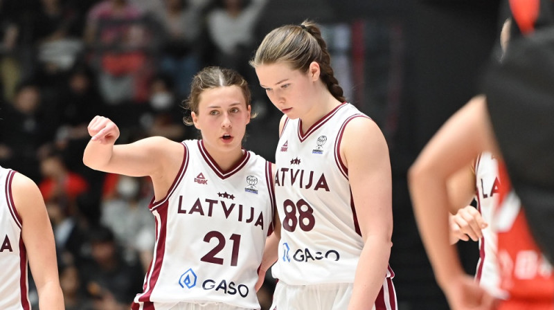 Vanesa Jasa un Evelīna Otto 2026. gada 16. maijā. Foto: Japan Basketball association