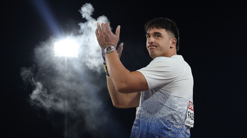 Itāļu lodes grūdējs Leonardo Fabri. Foto: Adam Vaughan/EPA/Scanpix