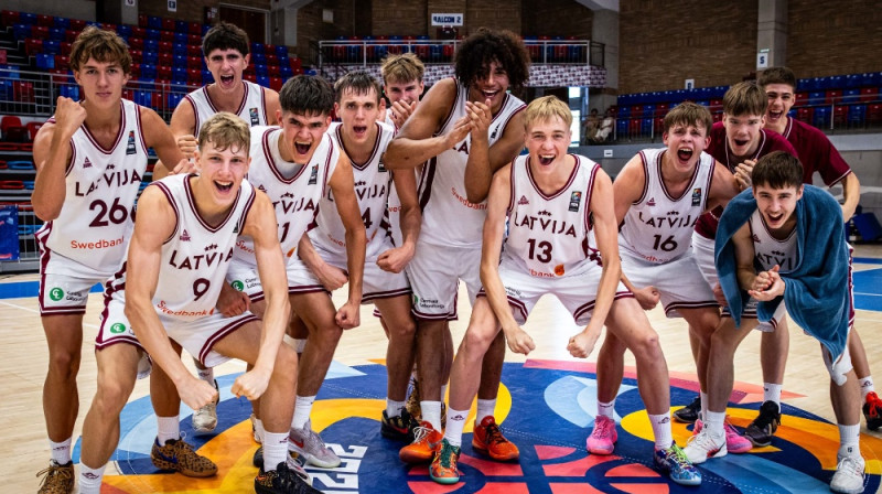 Latvijas U16 basketbola izlase. Foto: FIBA