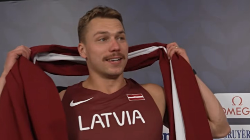 Patriks Gailums. Foto: LTV1 kanāls "Sporta studija".