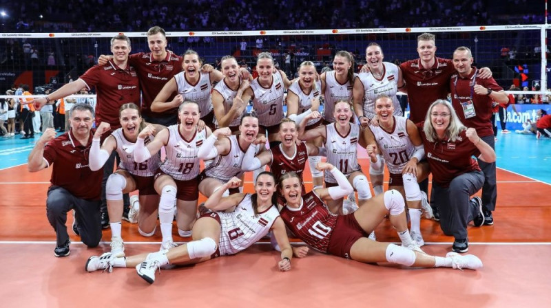 Latvijas sieviešu volejbola izlase Foto: CEV