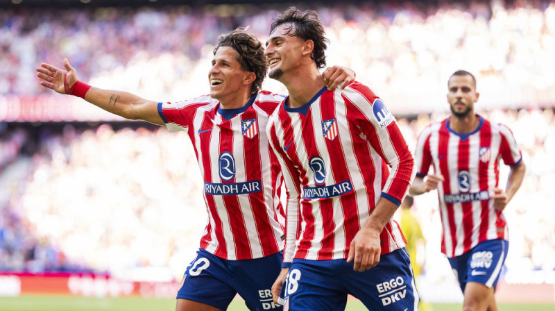 Džuliano Simeone svin vārtu guvumu. Foto: Alberto Gardin/ZUMA Press Wire/Scanpix