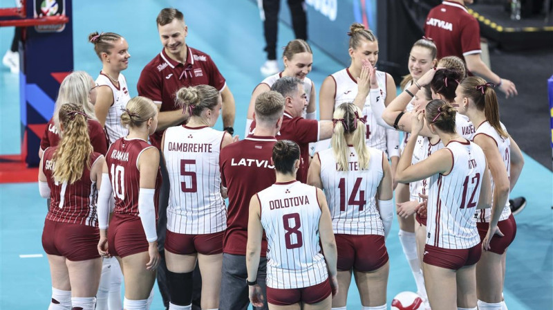 Latvijas volejbolistes. Foto: CEV