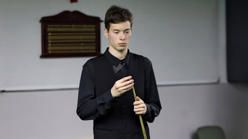 Latvijas snūkerists Filips Kalniņš. Foto: WPBSA