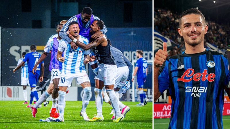 Foto: Riga FC un Atalanta Bergamasca Calcio