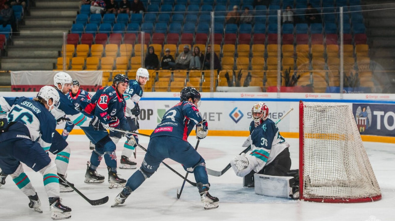 Cīņa pie Kijivas "Capitals" igauņu vārtsarga Konrāda Meldera cietokšņa. Foto: KH Energa Toruń