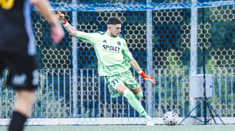 "Riga" grieķu vārtsargs Anastasis-Teologs Papadudis. Foto: Riga FC