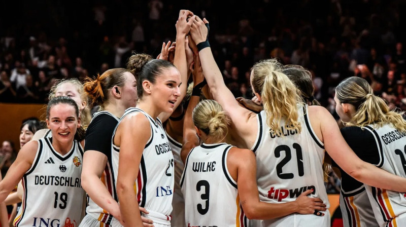 Vācijas basketbolistes 2026. gada 8. septembrī. Foto: FIBA