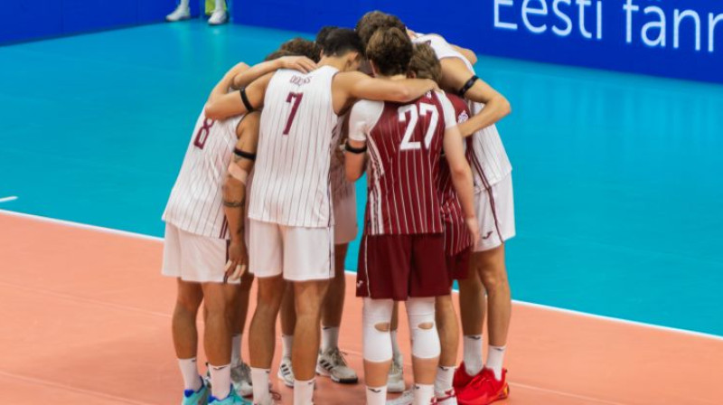 Latvijas volejbola izlase. Foto: Britt Mäekuusk