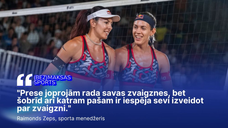 Anastasija Samoilova un Tīna Graudiņa Foto: CEV