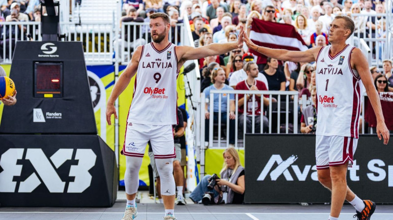 Zigmārs Raimo un Nauris Miezis. Foto: FIBA 3x3
