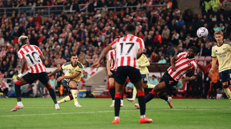 Bruno Gimaraiša vārtu guvums. Foto: Arsenal