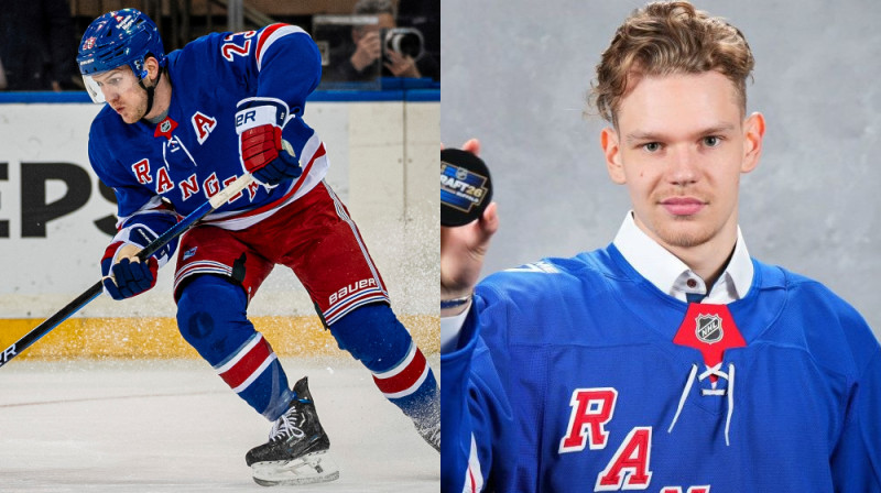 Ādams Fokss. Foto: AP/Scanpix; Alberts Šmits. Foto: New York Rangers