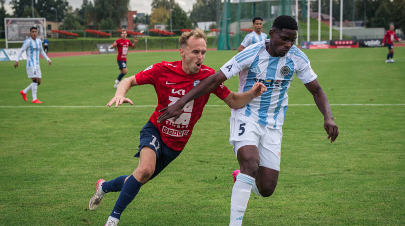 Epizode spēlē starp FS "Jelgava" un "Riga FC". Foto: Ruslans Antropovs