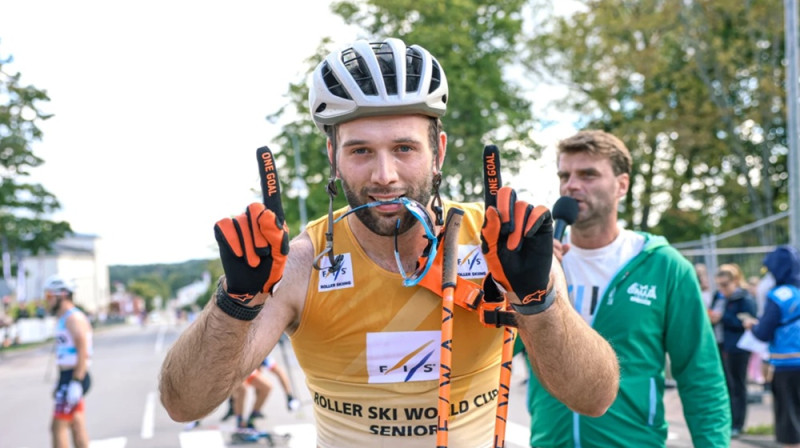 Raimo Vīgants ar panakumiem pasaules čempionātā Madonā ielika pamatīgus pamatus otrā kopvērtējuma titula izcīnīšanā. Foto: Ski.lv/A.Veckalniņš.