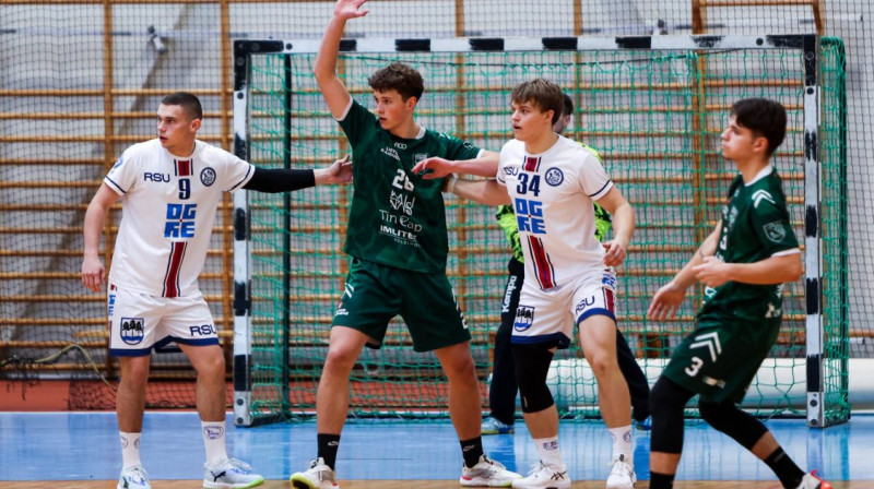 Moments no spēles starp "HK Ogre/RSU" un "Granitas-Karys". Foto: Ritvars Raits