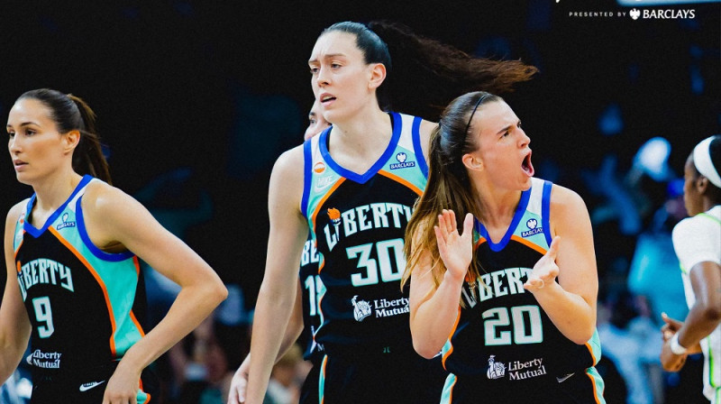 Rebeka Alena, Breana Stjuarte, Sabrina Jonesku. Foto: New York Liberty