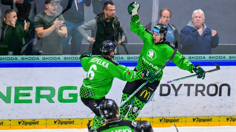 Fēlikss Gavars pēc vārtu guvuma. Foto: Tomáš Kyller/BK Mladá Boleslav