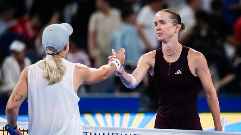 Sonaja Kartala un Elinu Svitoļina. Foto: Jimmie48 / WTA