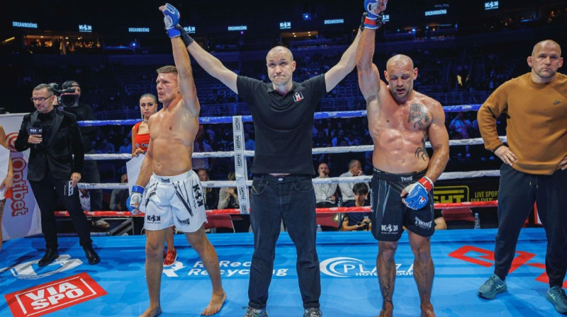 Rāgnera Džigura neizšķirts. Foto: KOK Fights