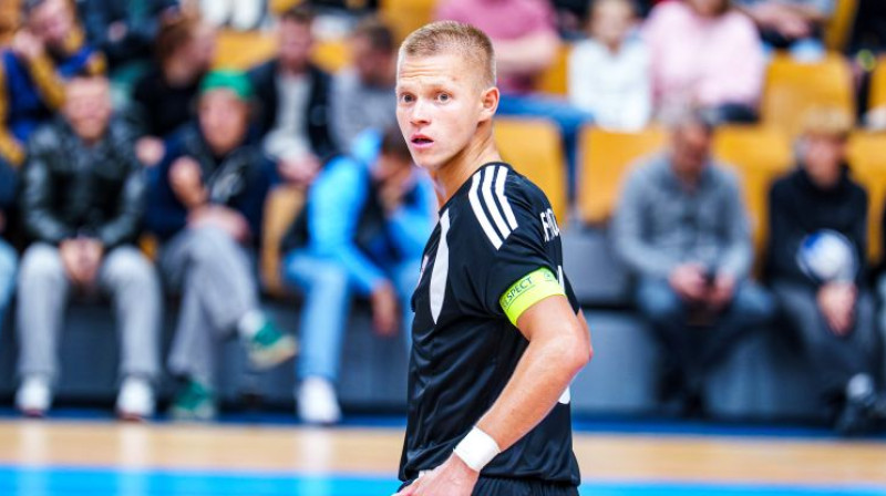 Andrejs Baklanovs pret Čehijas izlasi guvis divus vārtus. Foto: LFF