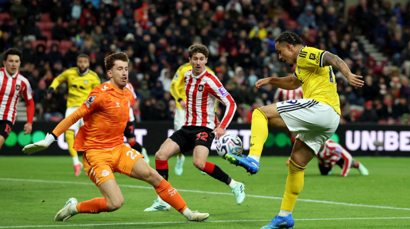 Epizode Anglijas Premjerlīgas spēlē starp "Sunderland" un "Leeds United". Foto: Scott Heppell/REUTERS/Scanpix