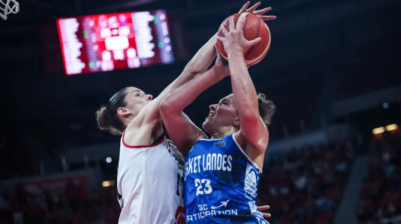 Aleksa Gulbe 2026. gada 14. oktobrī. Foto: EuroLeague Women
