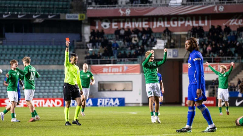 UEFA Jaunatnes līga: Londonas "Chelsea" paliek mazākumā Tallinā. Foto: Jana Pipar