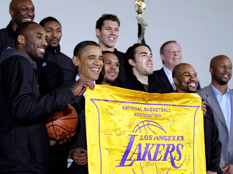 "Lakers" vizīte pie Obamas šoreiz citādā formātā