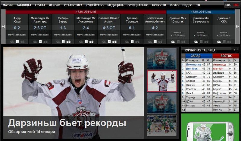 Šīsdienas KHL.RU pirmajā lapā...