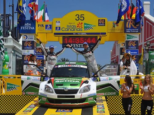 IRC rallijā Kanāriju salās uzvar Hanninens, kurš par 1,5 sekundi apsteidz Kopecki
