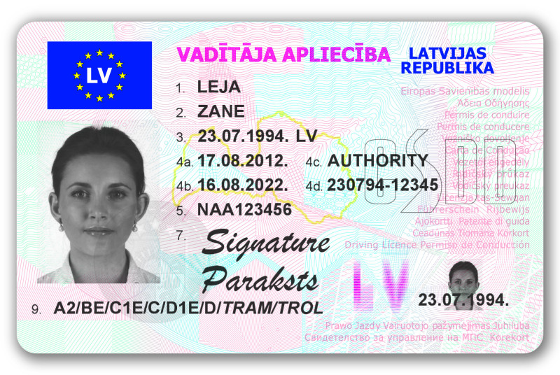 Latvijā tiek izsniegtas jauna parauga transportlīdzekļu vadītāja apliecības
