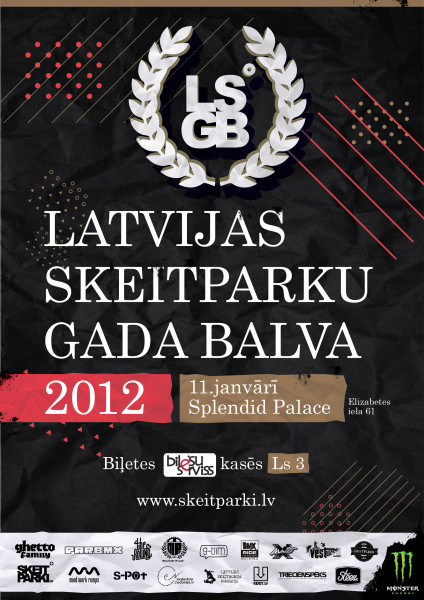 11. janvārī tiks pasniegtas Latvijas skeitparku gada balvas