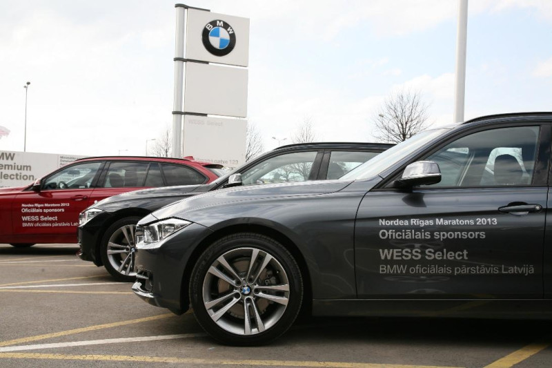 Nordea Rīgas maratona organizatoru komandai  pievienojas jauni BMW no WESS Select