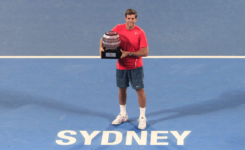 Del Potro sagrauj Tomiku un triumfē Sidnejā