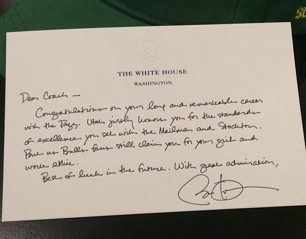 Obama nosūta "Jazz" leģendai Slounam ar roku rakstītu vēstuli