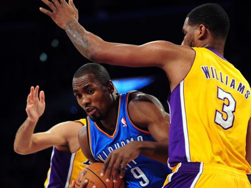 "All Star" pauzi "Thunder" sagaida ar uzvaru pār "Lakers" un Durenta 43 punktiem
