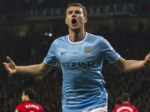 Džeko divi vārti nodrošina "Manchester City" uzvaru derbijā