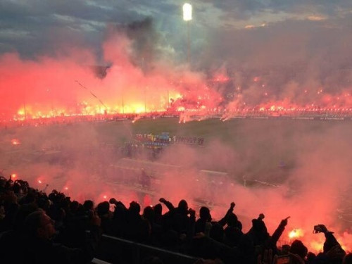 PAOK fanu fantastiskais pirošovs pret "Olympiakos"