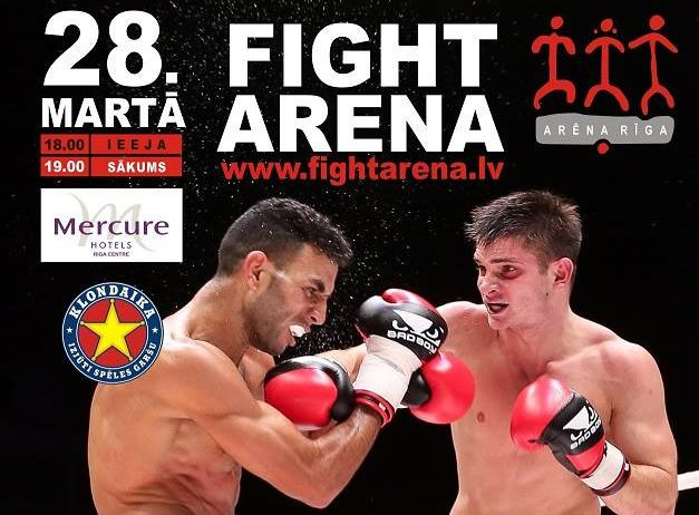 28. martā Arēnā Rīga notiks "Fight Arena" turnīrs