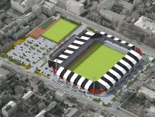 Barona ielas stadionu LFF uztic rekonstruēt SIA "Arčers"