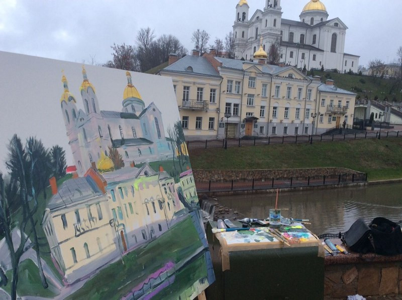 Alekseja Naumova un Kristapa Zariņa izstāde “Pasaules pilsētas” Marka Šagāla muzejā Vitebskā