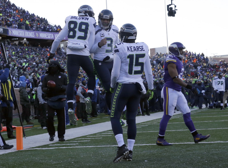 "Vikings" kļūda pēdējās sekundēs atnes uzvaru "Seahawks"