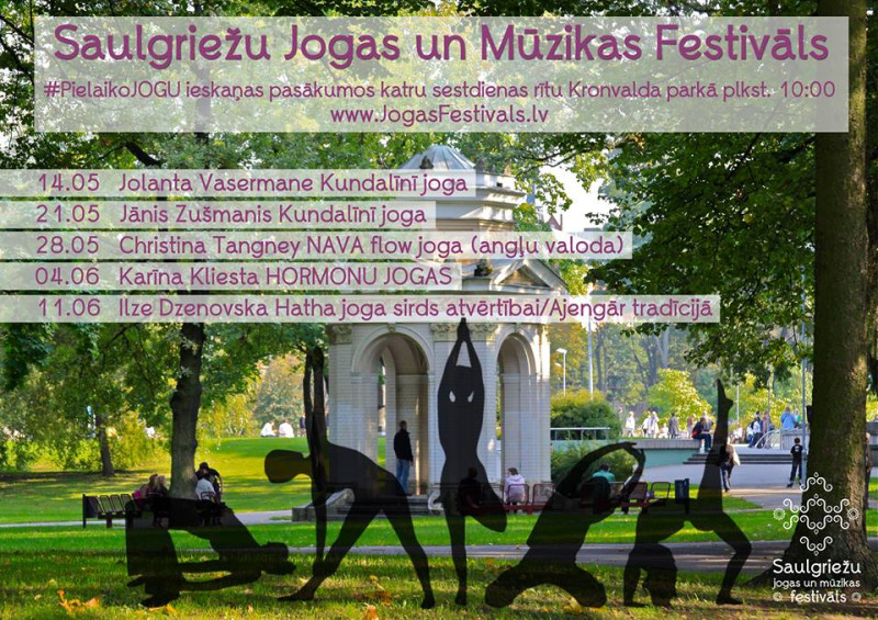 Saulgriežu jogas un mūzikas festivāls piedāvā ieskaņas pasākumu sēriju “Pielaiko jogu parkā!”