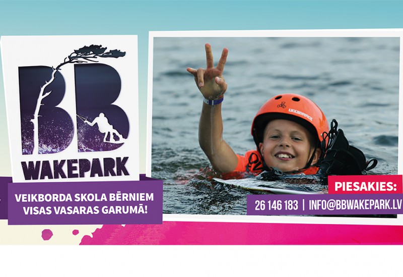 Liepājas aktīvās atpūtas parks “BB wakepark” uzsāk bērnu un jauniešu reģistrāciju vasaras veikborda skolā