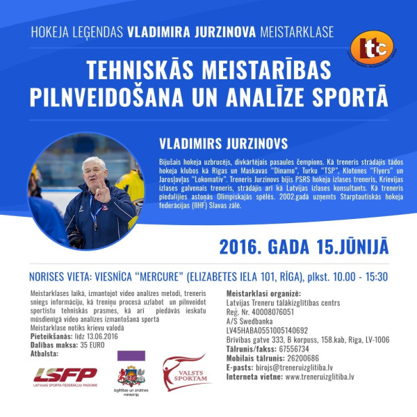 Aicinām Jūs piedalīties meistarklasē