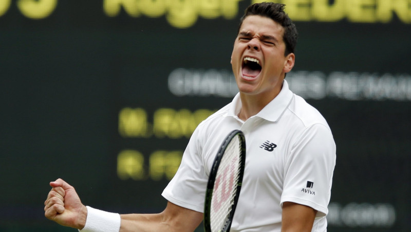 Raoničs apspēlē Federeru un sasniedz pirmo "Grand Slam" finālu