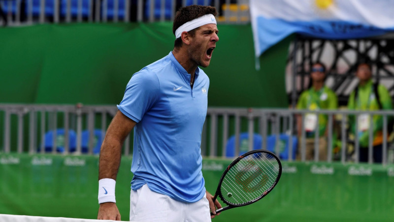 Del Potro atspēlējas pēc neveiksmīga sākuma un sasniedz ceturtdaļfinālu