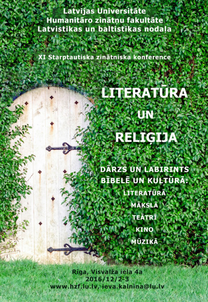 Ikgadējā konference “Literatūra un reliģija” 2. – 3. decembrī
